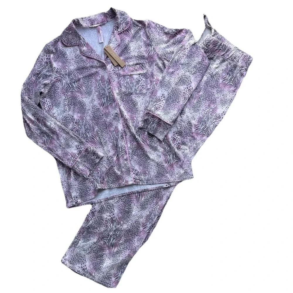 New SKIMS SLEEP LONG SLEEP SET IN BLOOM MINI MULTI ANIMAL PRINT SIZE MEDIUM NIB - Picture 2 of 6